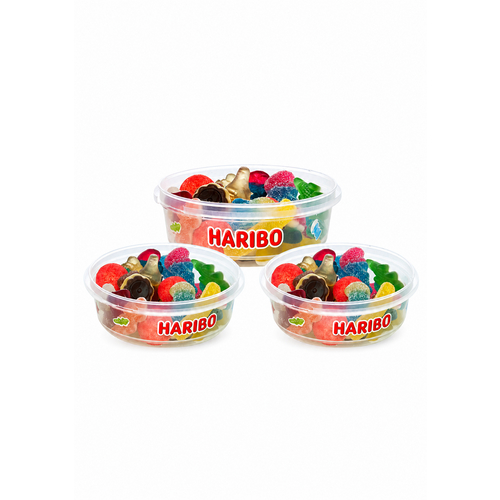 Assortiment de confiseries Haribo dans un tubo pratique de 150g.