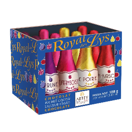 Casier de 9 bouteilles liqueurs Royal de Lys Abtey 81 g