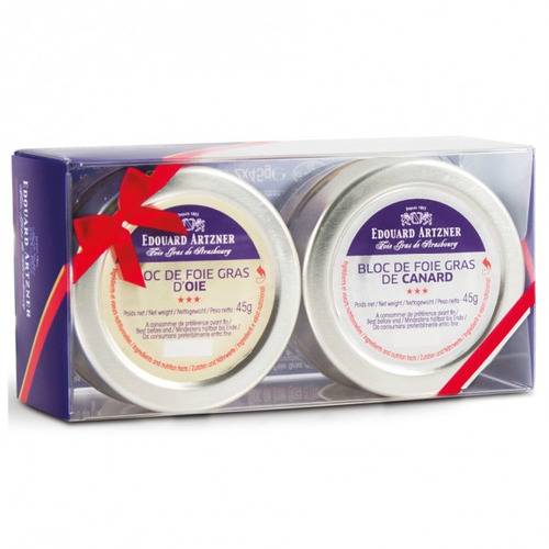 Duo bloc de foie gras canard et oie Artzner 2 x 45 g