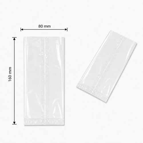 Sacs plats cello 80 x 160 mm Dupleix - lot de 100