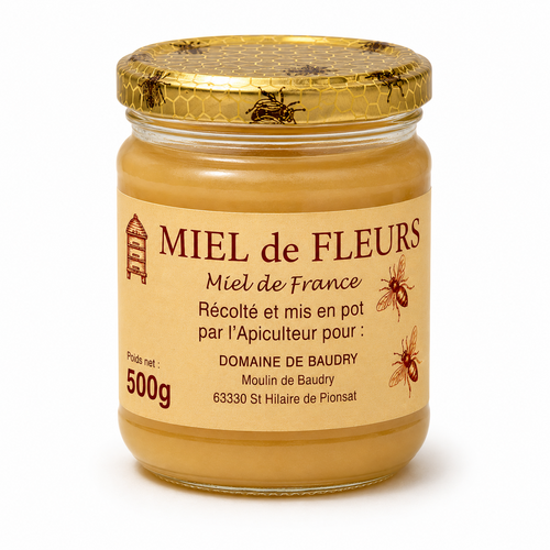 MIEL FLEURS 500gr FRANCE GATINAIS