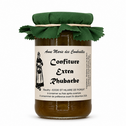 Confiture rhubarbe 370 g Baudry