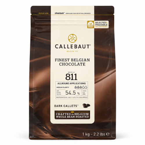 Chocolat noir Callebaut n°811 1 kg 54,5 %