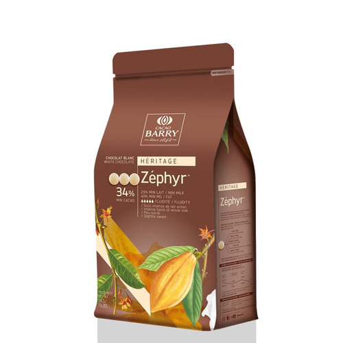 Chocolat de couverture blanc Zephyr cacao 34% 5 kg Cacao Barry