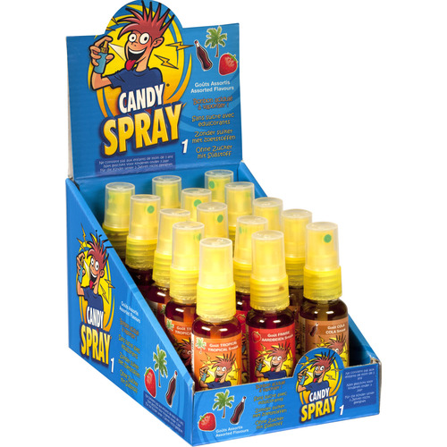 Display de 15 boîtes Candy Spray bleu Zed Candy