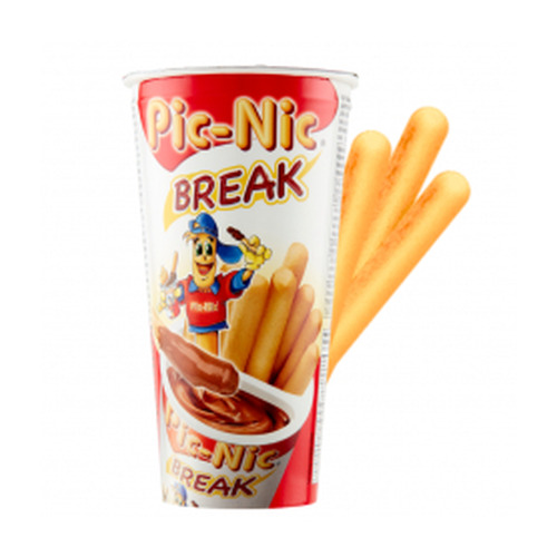 Carton de 24 Pic-Nic Break 50 g – Biscuits et pâte à tartiner noisette-cacao