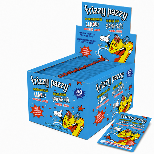 Boite de 50 Frizzy Pazzy Bubble gum