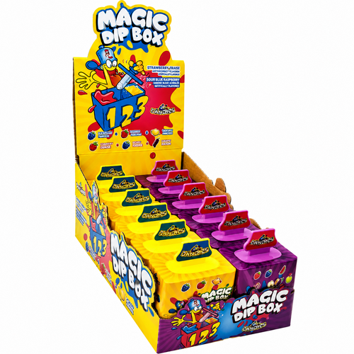 Magic Dips Box - 12 Sucettes Acidulées à Tremper