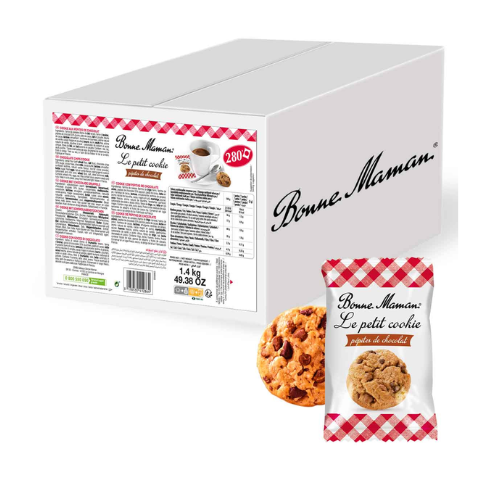 Bonne Maman Petit cookie pépites de chocolat 5 g – Carton de 280 pièces