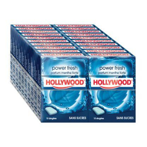 Boîte de 20 chewing-gums Hollywood Powerfresh