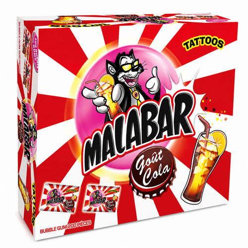 Boite de 200 Malabar cola