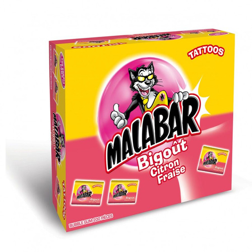 Boîte de 200 Malabars bigoût Citron-Fraise