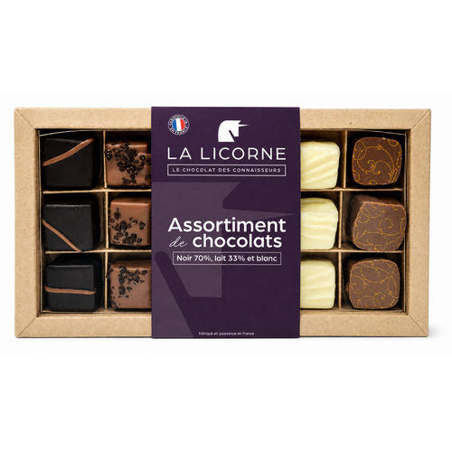 Étui kraft 180 g chocolats Chevaliers d'Argouges