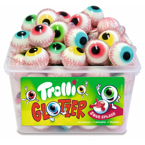 Tube de 60 pièces d'œil Glotzer Trolli