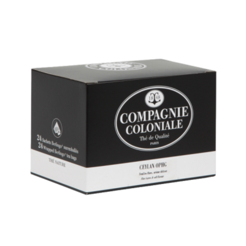 Compagnie & Co - Thé Noir Ceylan OPHG -  Boite de 24 sachets suremballés