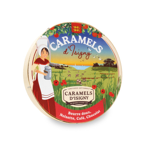 Boîte en bois de fondants au caramel beurre salé 150 g Dupont d'Isigny