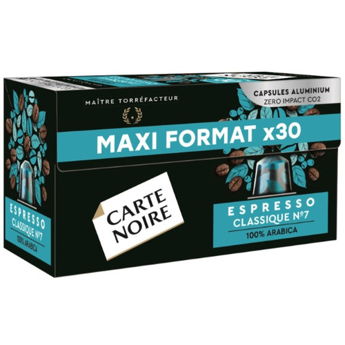 Capsules Espresso classique intensité n°7 Carte Noire - 30 capsules