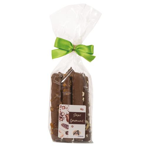 Sachets bâtonnet guimauve chocolat au lait éclats de noisettes et caramel 90 g