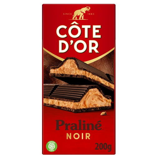 Tablette Praliné Noir 200gr CÔTE D'OR