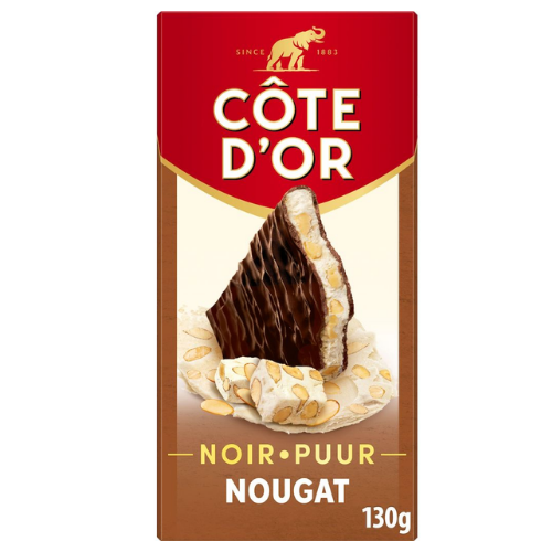 Tablette Noir Nougat 130 g Côte d'Or