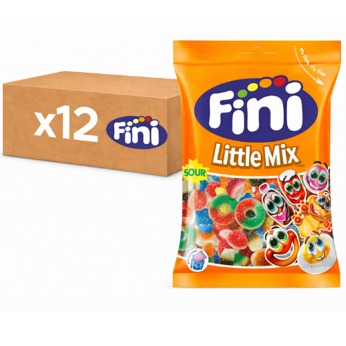 Carton de 12 sachets Little Mix Fizz 90 g Fini Halal