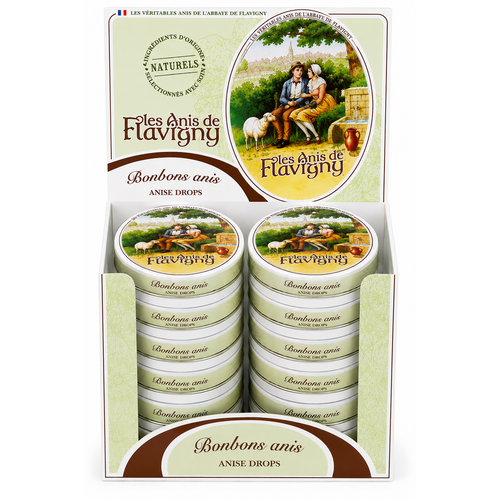 12 Boîtes oval Anis Flavigny goût anis 50gr