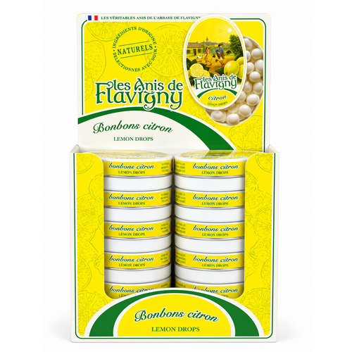 12 Boîtes oval Anis Flavigny goût citron 50gr
