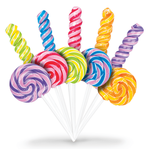 Sucettes Rainbow Lollies Assorties x10