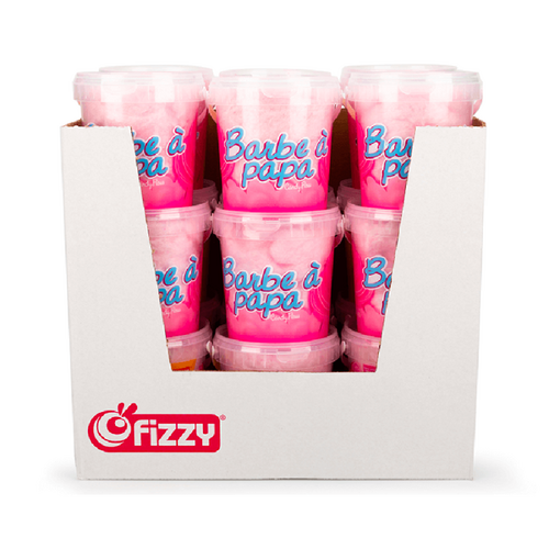 Carton de 18 pots de Barbe à Papa 60gr Fizzy
