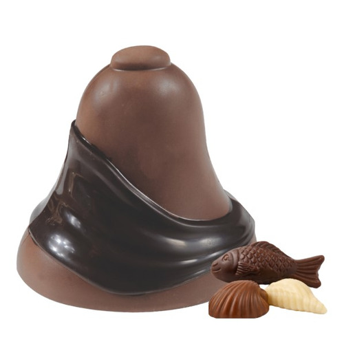 Moulage de cloche au chocolat au lait garnie de fritures 190g Guisabel