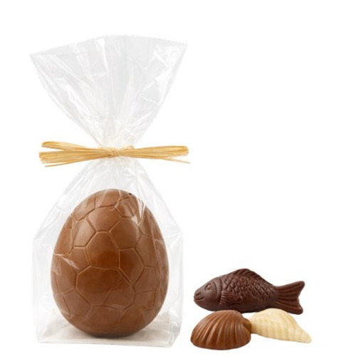 Œuf Chocolat au Lait Garni de Fritures 3 Chocolats 12 cm 160g Guisabel