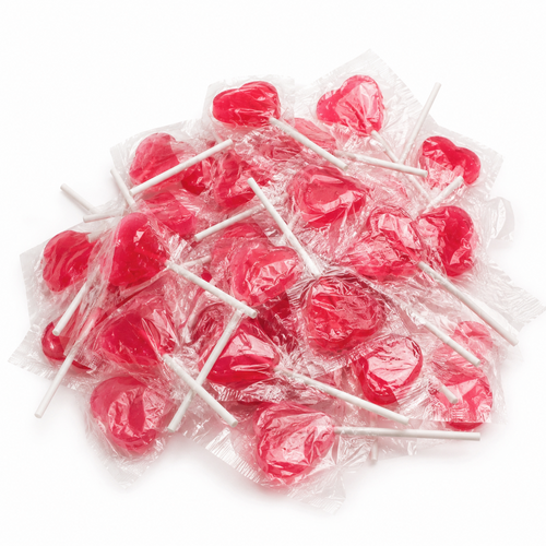 Sachet de 100 sucettes coeurs Hamlet