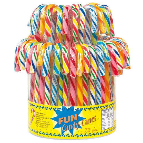 Tubo de 72 candy canes aux fruits 1 kg Hamlet
