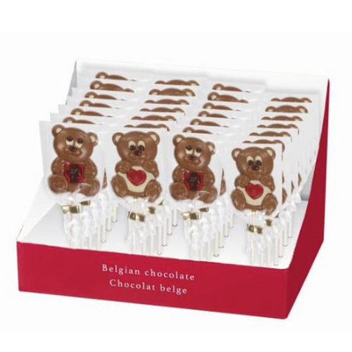 Sucette chocolat Valentin 35 g x 14 – Sweety Teddy | Teddy Hamlet