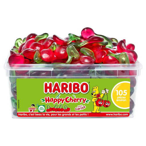 Bonbons Happy Cherry Haribo - Boîte de 105 pièces