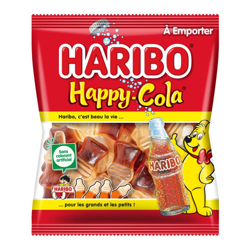 Carton de 30 sachets Happy Cola 120 g Haribo
