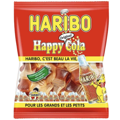 Carton de 30 sachets Happy Cola 120 g Haribo