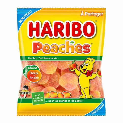 Carton de 30 sachets Peaches 120 g Haribo