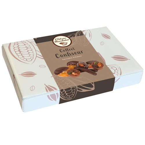 Coffret du confiseur – Assortiment d'orangettes, de clémentines tranches et de mendiants 170g