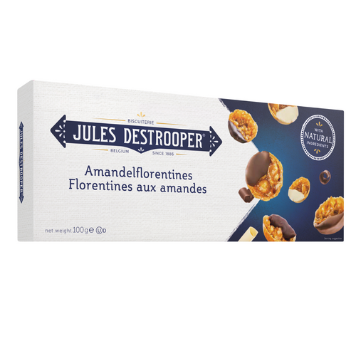 Florentines aux amandes enrobés de chocolat 100 g Jules Destrooper