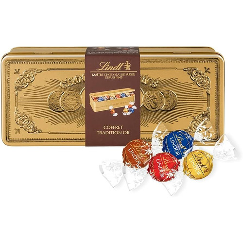 Coffret Métal Tradition Lindor 400g Lindt