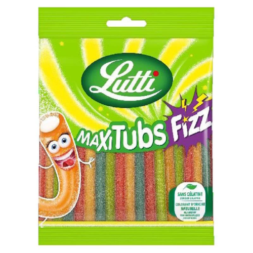 Maxi Tubs Fizz 100g – Bonbons acidulés colorés, Lutti