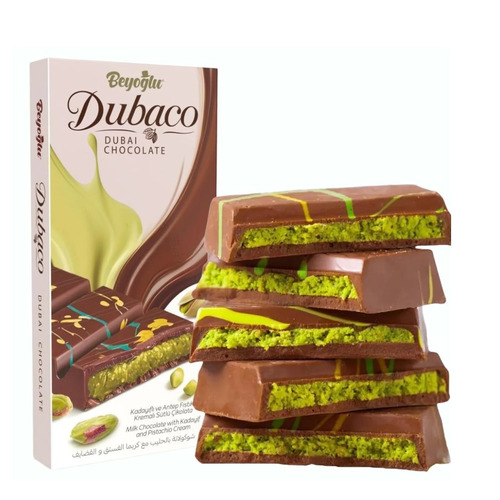 Tablette de Dubai chocolat au lait pistache et knafeh 95 g