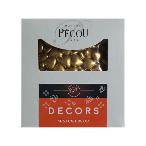 Mini cœurs au chocolat or 1 kg Pécou