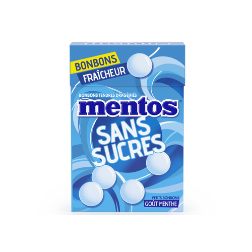 Boite de 20 paquets de chewing gum Peppermint sans sucre Mentos