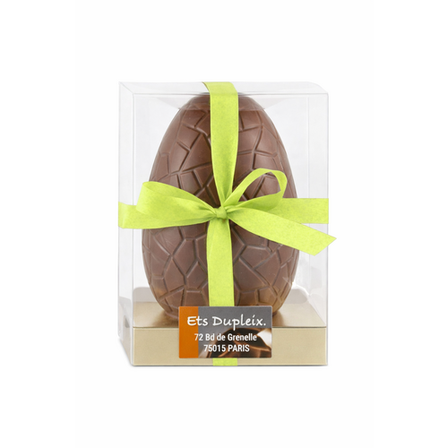 Œuf au chocolat au lait emballé 200g