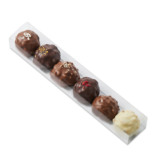 Réglette de 6 rochers au chocolat assortis 70gr