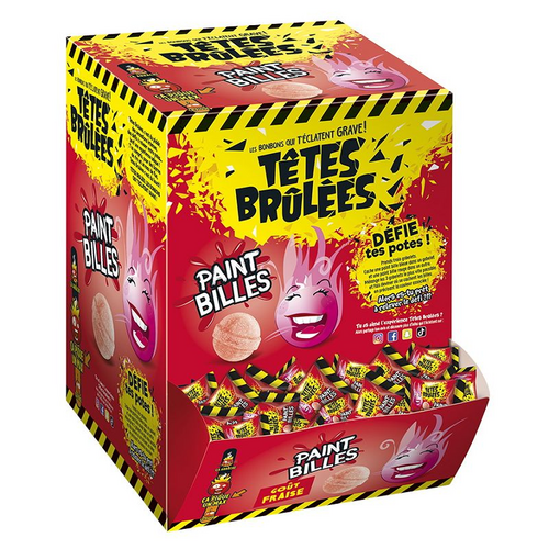 300 Pièces de billes piquantes Têtes Brulées goût fraise