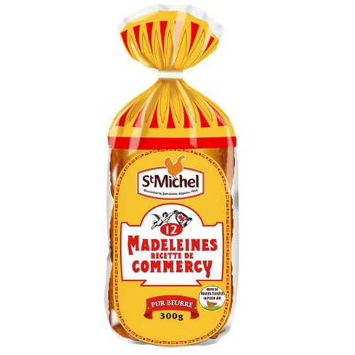 Sachet de 12 Madeleines St Michel recette de Commercy nature 300gr