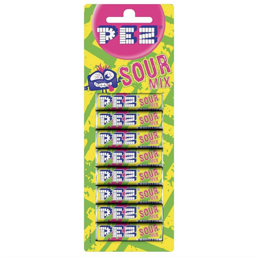 PEZ Blister de 8 Recharges Sour – Lot de 12